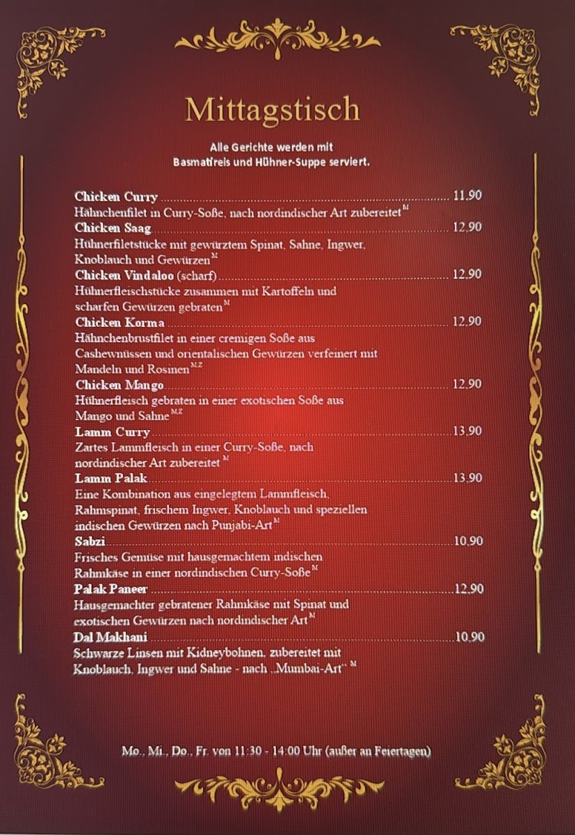 Menu Mumtaz Mahal-1