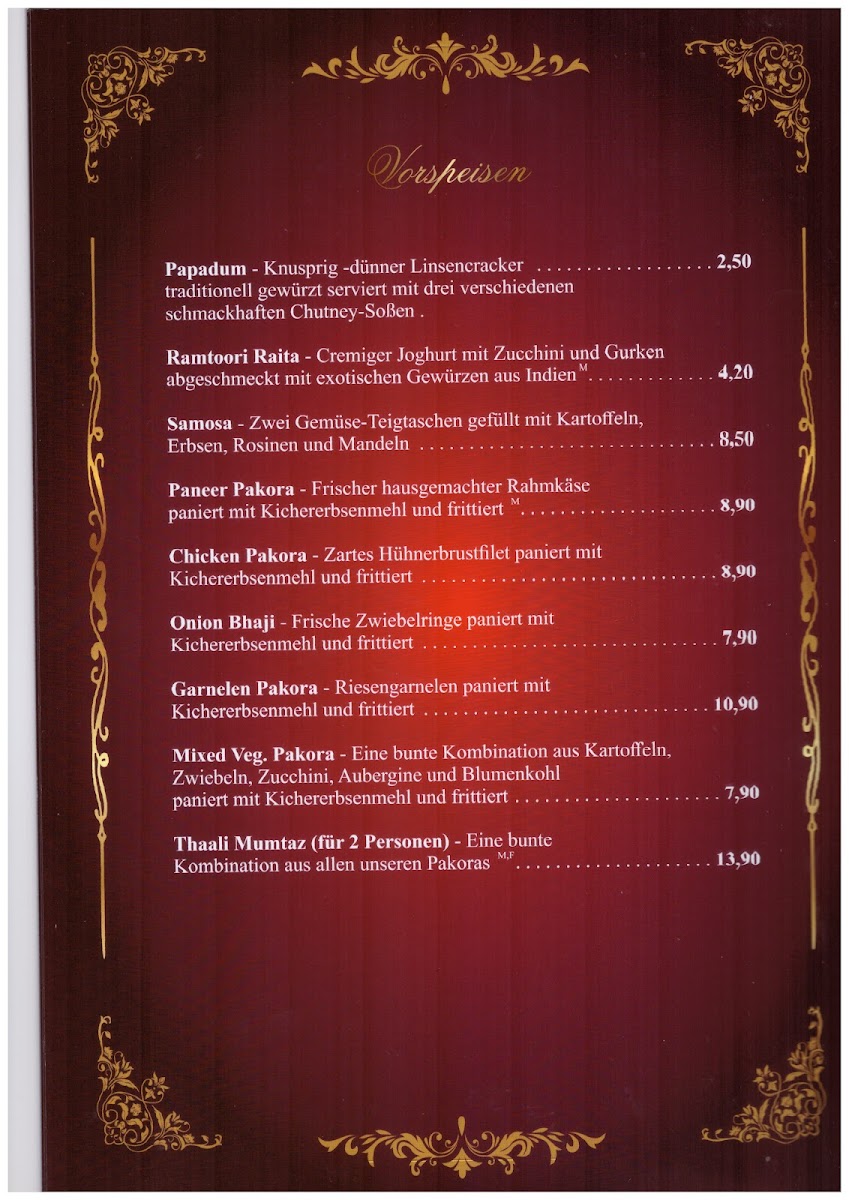 Menu Mumtaz Mahal-8
